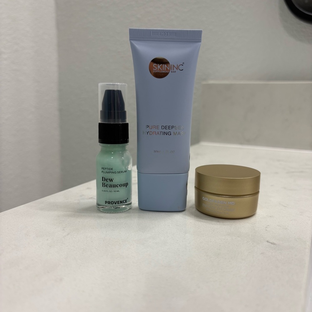 GOLDFADEN Eye Cream, Provence Serum, SkinInc Hydration Mask (New)